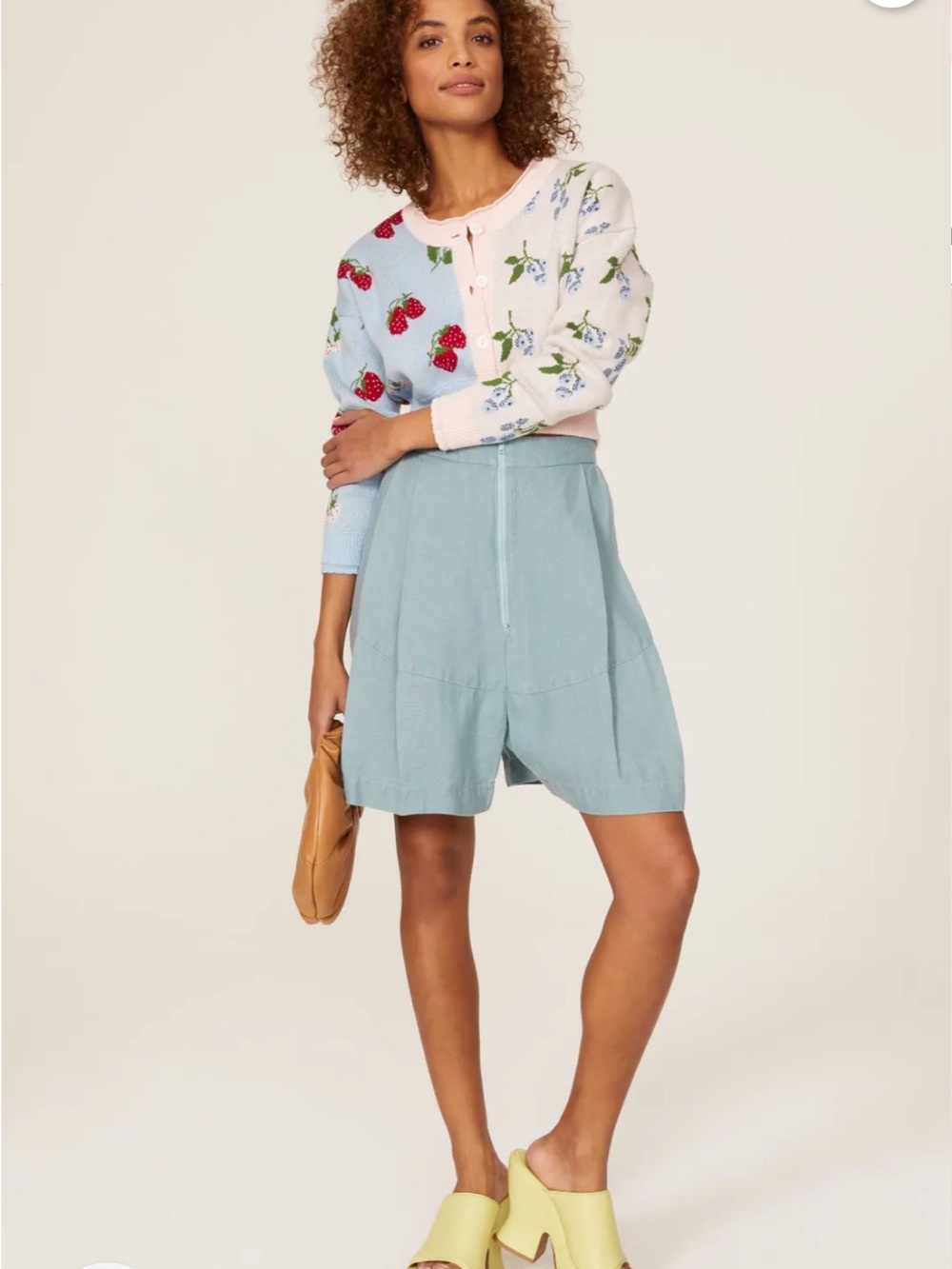 Rachel Antonoff Half-and-Half Strawberry & Blueberry Sweater